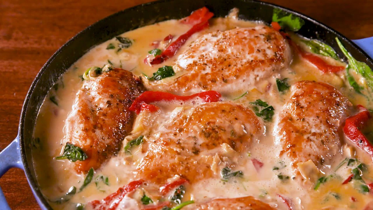 Spinach Artichoke Chicken = Instant Dinner Classic