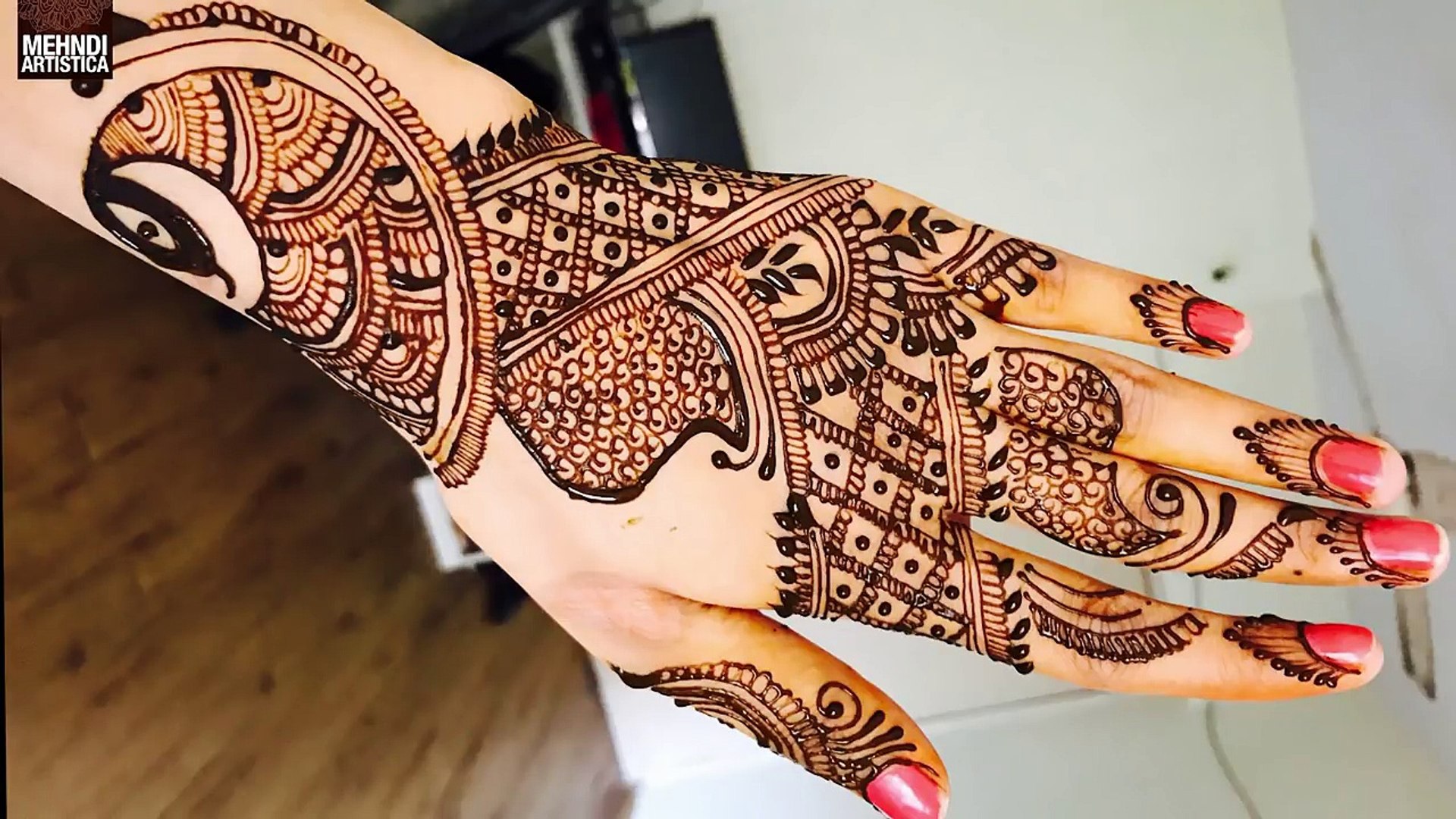 Traditional Mehndi Design Unique Peacock Henna Mehandi Hands