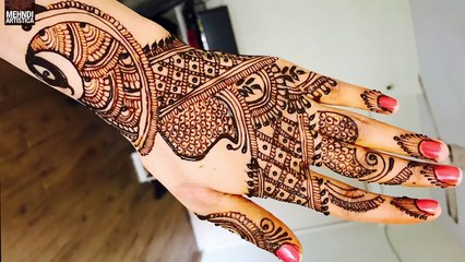 TRADITIONAL MEHNDI DESIGN | Unique Peacock Henna Mehandi Hands