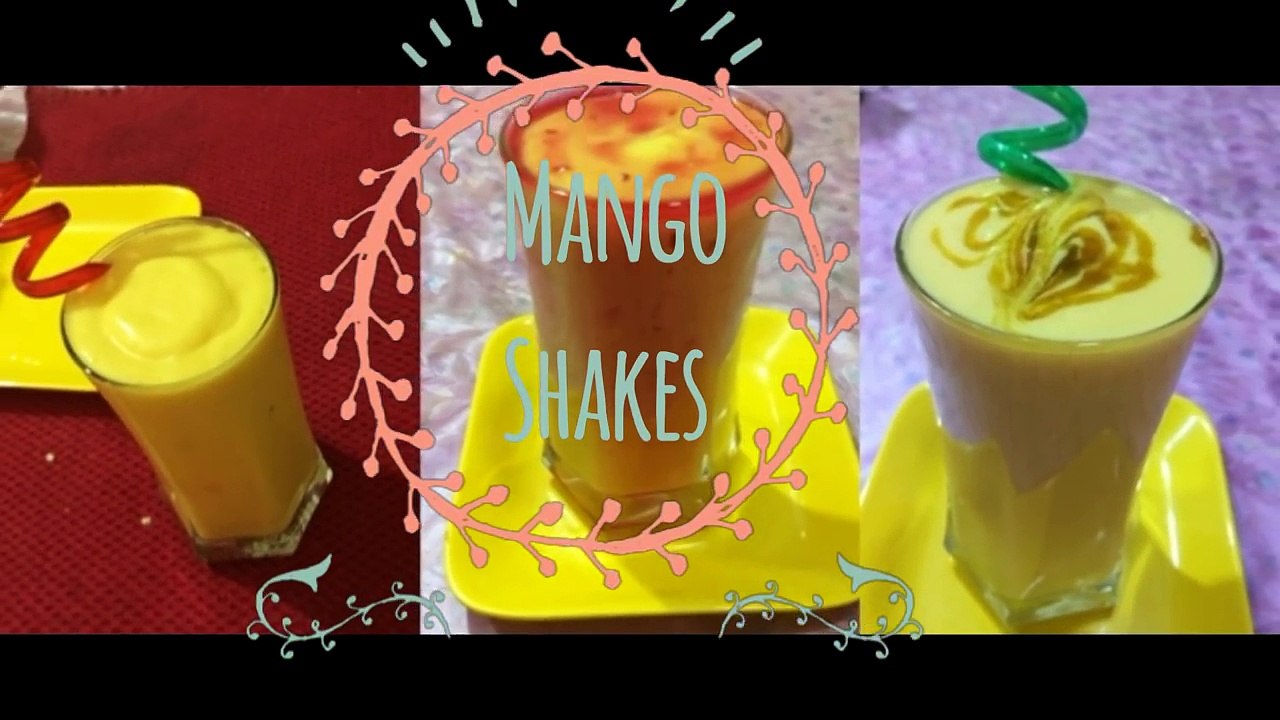 40.Mango Shakes Recipe - Summer Refreshment Drinks- 3 Types Of Milkshakes - My Kitchen My Dish