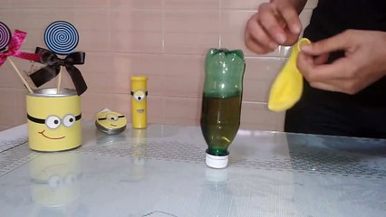 Como Fazer Garrafa personalizada dos Minions para Festa