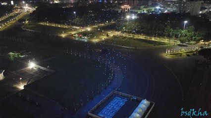 300 DRONE Melayang Menari Di Atas Monas, Count Down Asean Games 2018