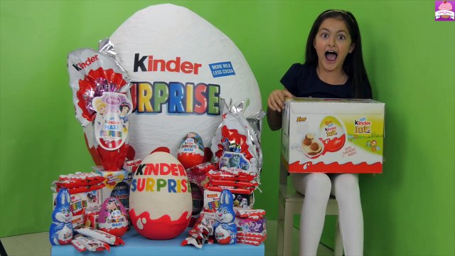 GIANT KINDER SURPRISE EGG 150 Surprises STAR WARS Transformers Disney Princess Toys Play DOH Egg