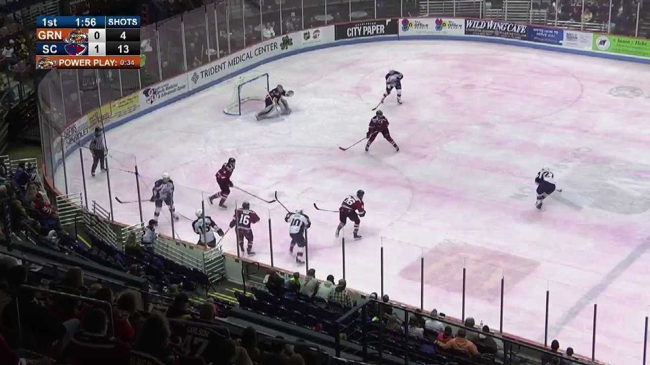 ECHL: Greenville Swamp Rabbits 3 at South Carolina Stingrays 2 March 9