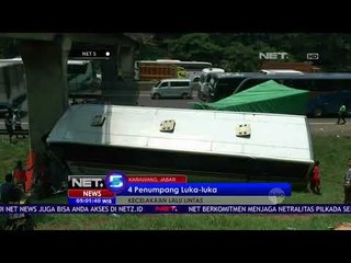 Kecelakaan Bus, 4 Penumpang Luka - luka  NET 5