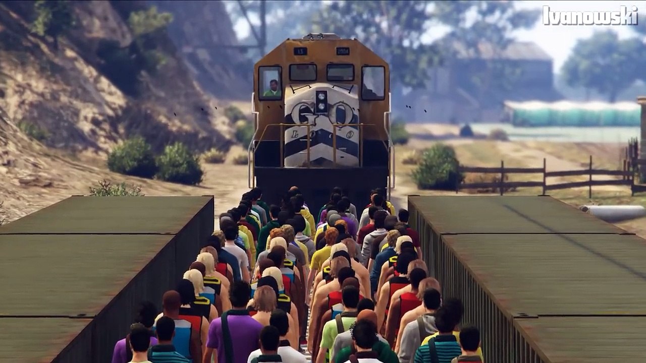 CAN 100+ PEOPLE STOP THE TRAIN IN GTA 5 2018
