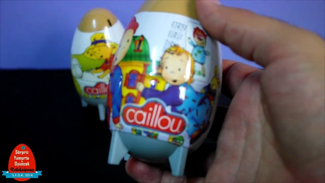 3 Caillou Sürpriz Yumurta Açma | Kayu Sürpriz Yumurtalar Açımı | Kayu Oyuncakları