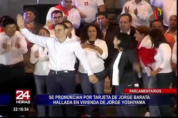 Congresistas se pronuncian por tarjeta de Barata hallada en vivienda de Yoshiyama