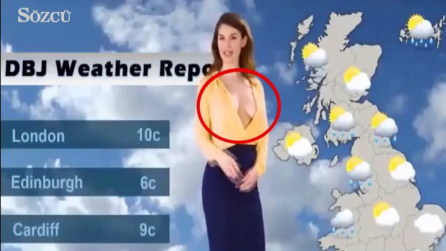Hava durumu sunuculuğu yapan güzel spiker çareyi soyunmakta buldu