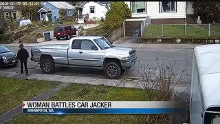 MOM FIGHTS OFF CAR JACKER TAKING TRUCK WITH 2-YEAR-OLD INSIDE