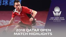 2018 Qatar Open Highlights I Timo Boll vs Hugo Calderano (R16)