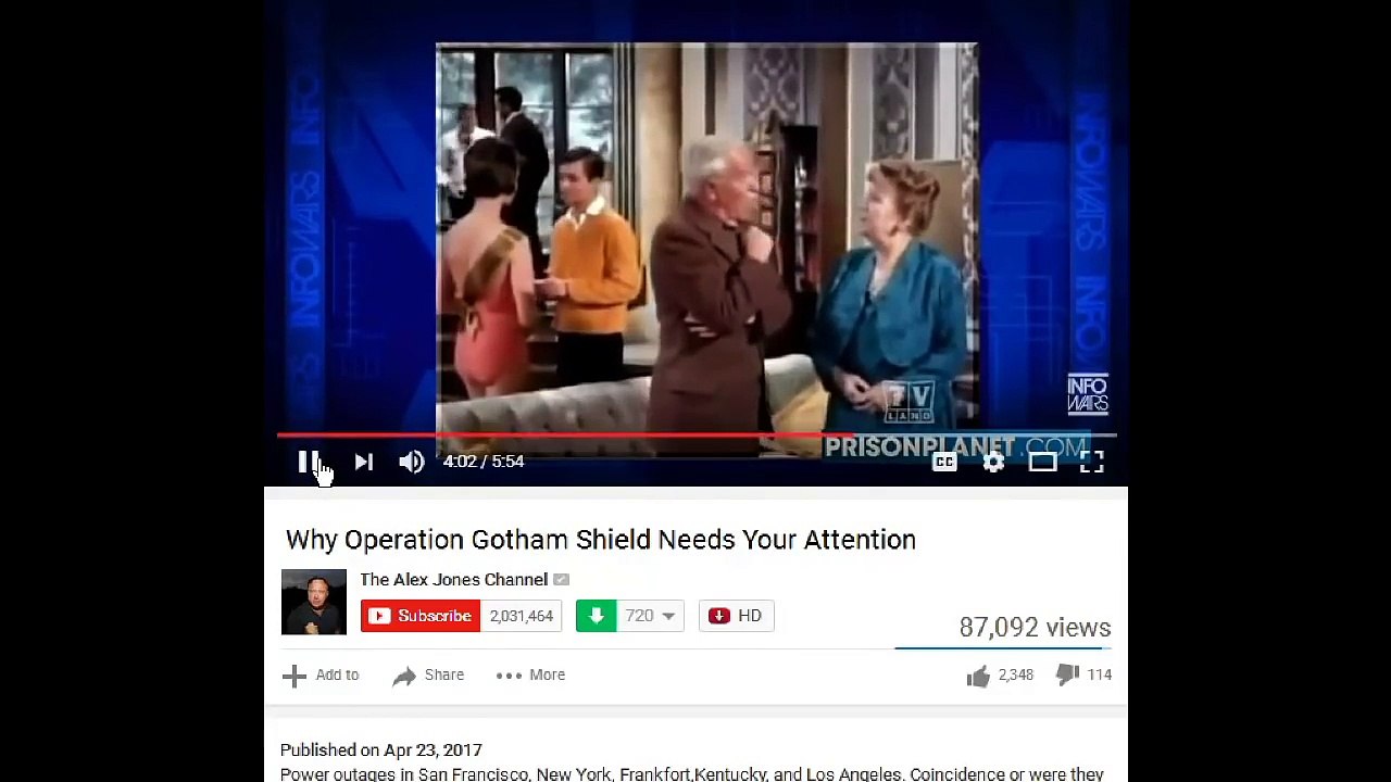 Alex Jones Plagiarizes Russianvids 'Operation Gotham Shield' Video (Mirrored Video Reuploaded)