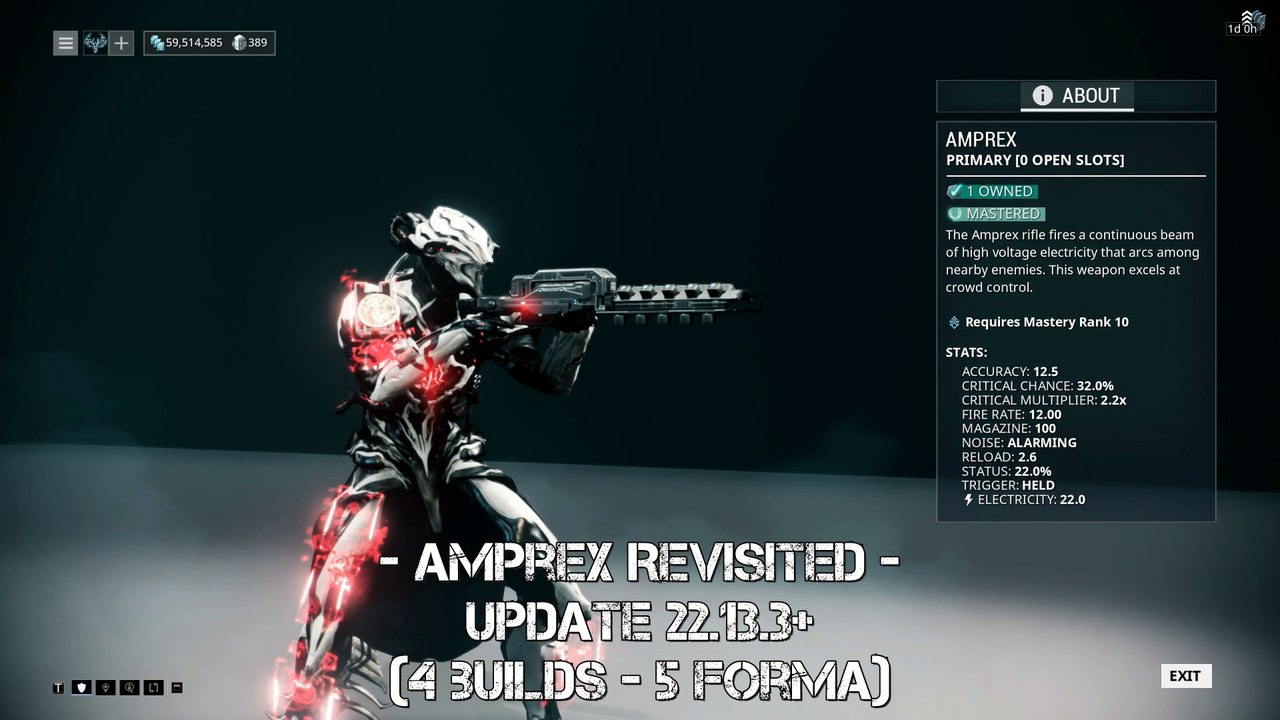 Warframe: Amprex Revisited after the rework 2018 - Update 22.13.3 ...