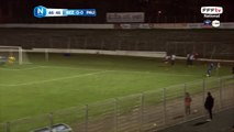 Ouverture du score de Béziers. Sur un corner OUSMANE KANTE reprend le centre d'une tête croisée, 1-0 pour Béziers!!!