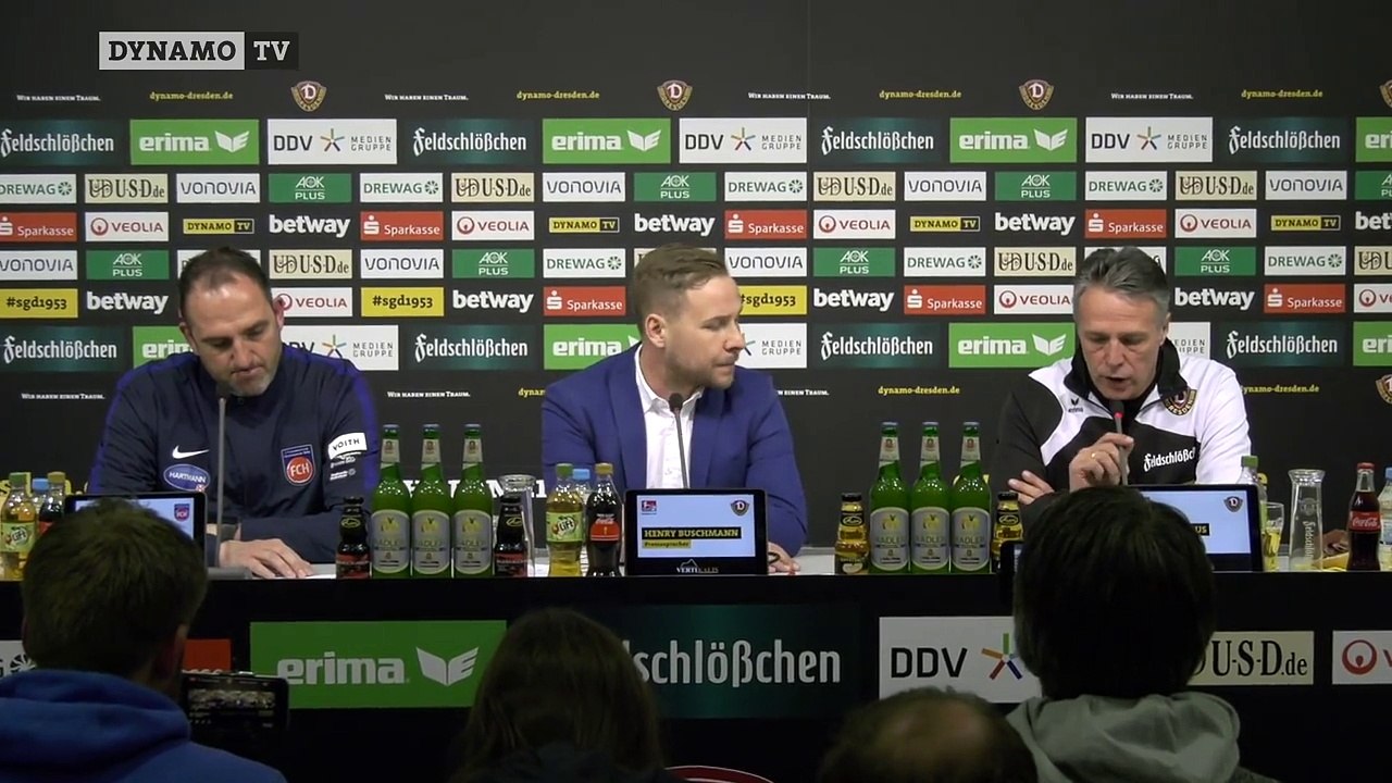 26. Spieltag | SGD - FCH | Pressekonferenz nach dem Spiel