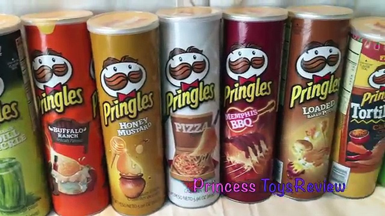 PRINGLES CHALLENGE! Potato Chip Flavors Tasting Contest Princess ToysReview Little Pony Egg Surprise