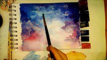 Night Sky - Speed Painting [Watercolor & Gouache]