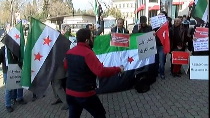 İngiltere Konsolosluğu Önünde ‘Doğu Guta’ Eylemi