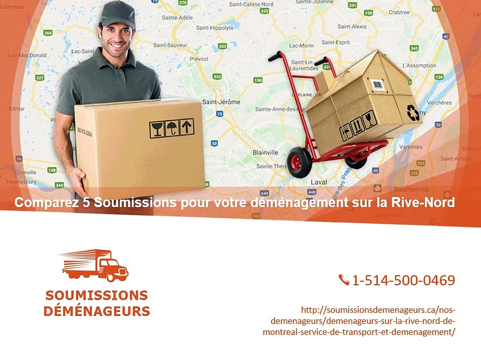 5 Soumissions pour Déménagement sur la Rive Nord (Montréal)