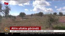 Afrin'de tüneller temizleniyor