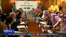 Saudi crown prince Mohammed bin Salman was asked at 10 downing st. when he would stop bombing innocent civilians in Yemen