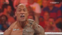 The Rock saves John Cena and gets attacked by CM Punk at 1000th Episode of RAW - 7_23_12
