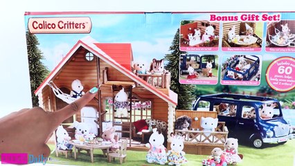 Unbox Daily: Calico Critters Lakeside Lodge Gift Set - Mini Figures Play Set Review - 4K