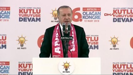 Antalya Cumhurbaşkanı Erdoğan AK Parti Kongresi'nde Konuştu