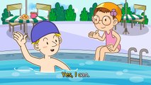 Can you swim? Can you skate? (Sports) - English song for Kids - Let's sing
