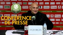 Conférence de presse AC Ajaccio - Quevilly Rouen Métropole (2-0) : Olivier PANTALONI (ACA) - Emmanuel DA COSTA (QRM) - 2017/2018