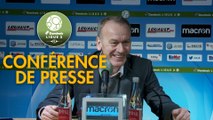 Conférence de presse AJ Auxerre - Stade Brestois 29 (1-2) : Pablo  CORREA (AJA) - Jean-Marc FURLAN (BREST) - 2017/2018