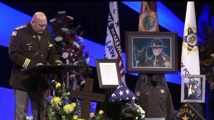 下载视频: Thousands Gather as Slain Indiana Deputy Laid to Rest