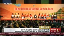 Chinese Olympic delegation visits local school and goes sightseeing in Macao