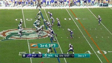 2016 - Ryan Tannehill evades defenders, finds Jarvis Landry for 18 yards
