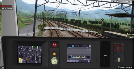 BVE5 E233系5000番台　試運転（促進放送＆急停車放送確認）