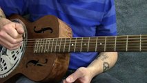 Slide guitar blues solo in open G tuning - SL001