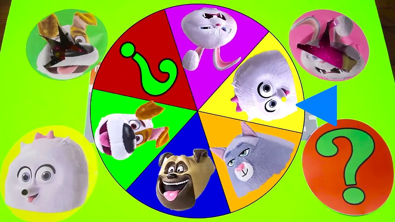 Secret Life of Pets Game - Spin the Wheel, Paw Patrol, Spiderman Surprise Toys Slime