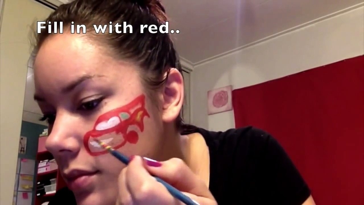 RoxaRosa face painting tutorial Cars