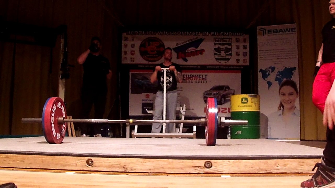 Gottfried Foltas, 1. Versuch Heben, 170 kg