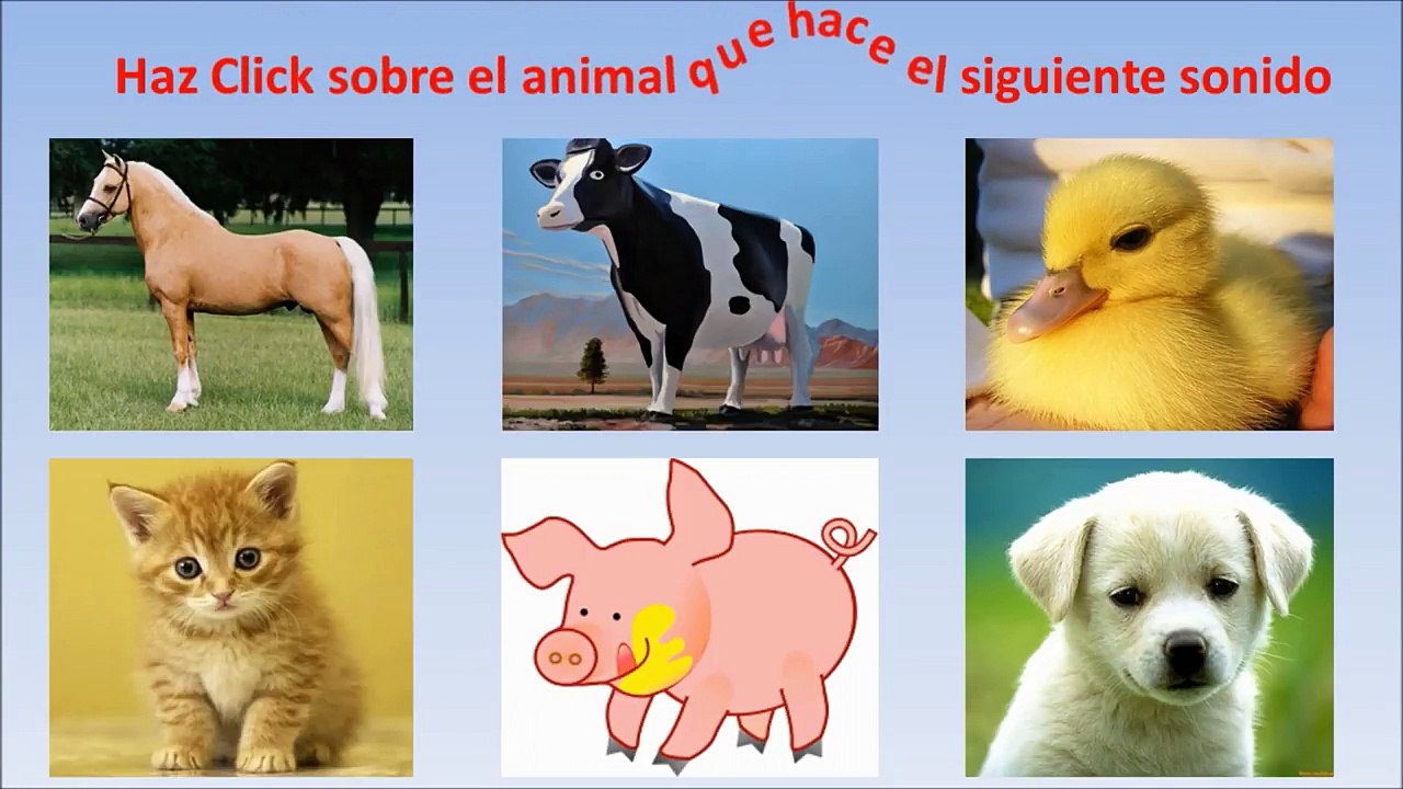 Juego interivo con los sonidos de animales