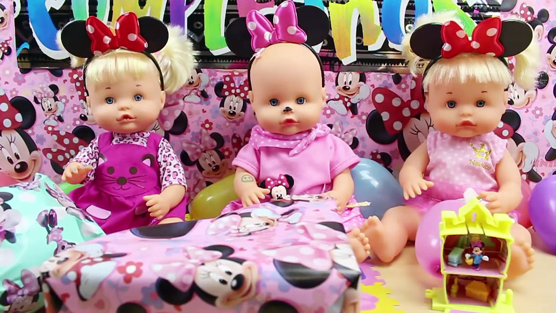 Fiesta de Cumpleaños de Alice Bebés Nenuco Hermanitas Traviesas con Regalos  Sorpresa Minnie - video Dailymotion