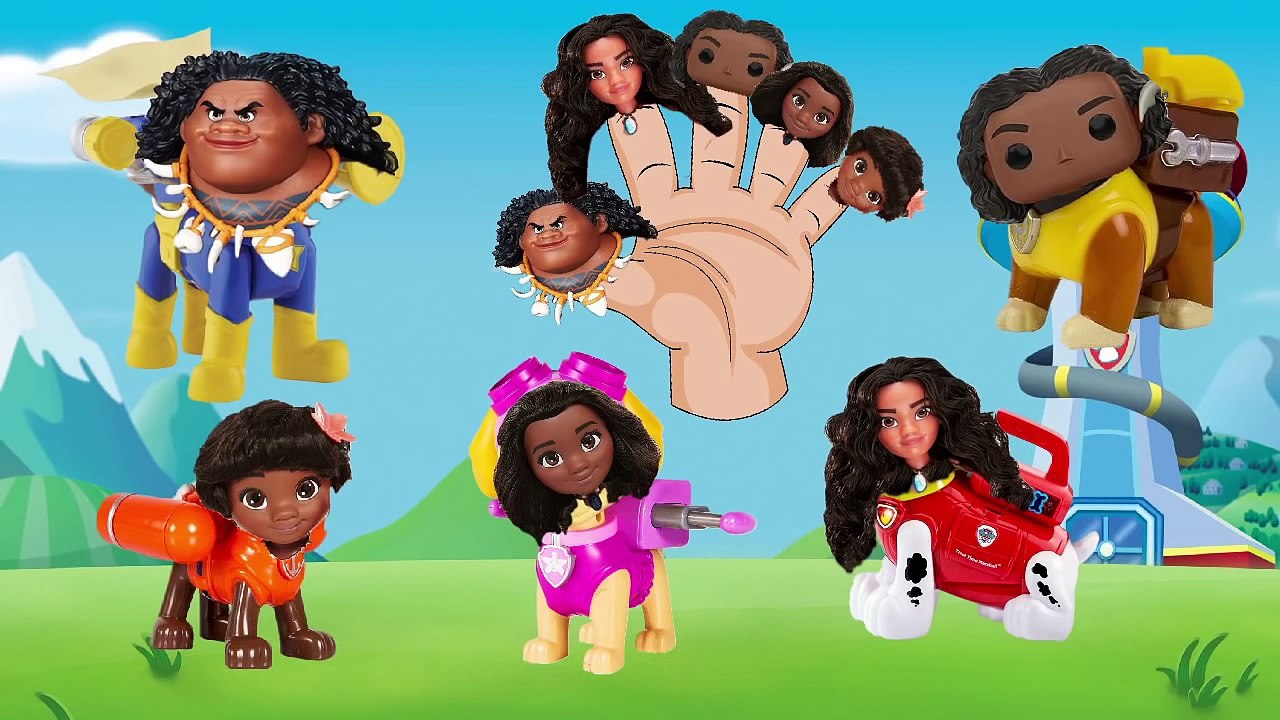 Paw Patrol Transformation Finger Family Song | Disney Mickey Mouse Clubhouse, Merpups, Moana
