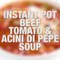 Beef, Tomato and Acini di Pepe Soup (Instant Pot, Slow Cooker + Stove Top) my family LOVES this soup!! 5 Smart Points  249 calories print fulll recipe on Skinnytaste