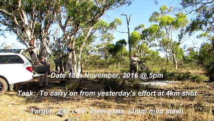 4km Extreme Long Range rifle shot (4384 yards) 375 Cheytac Improved