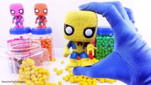 Spiderman Play-Doh Surprise Eggs Dippin Dots Marvel Funko Pop Toy Surprises Learn Colors