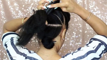 BAD AZZ BUN-HAWK UPDO ➟ Natural Hair Tutorial