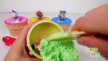 Waffle Ice Cream Cups with Play Foam Surprises and Paw Patrol Pups!! Learn Your Colors