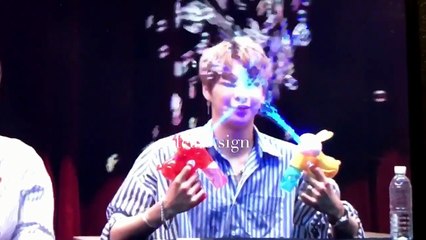 170815 워너원 강다니엘 거품 불고 @사운드웨이브 팬싸인