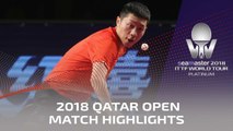 2018 Qatar Open Highlights I Xu Xin vs Zhou Yu (1/4)