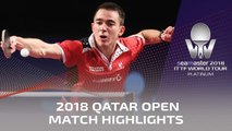 2018 Qatar Open Highlights I Lin Gaoyuan vs Hugo Calderano (1/2)